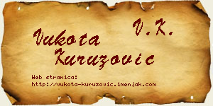 Vukota Kuruzović vizit kartica